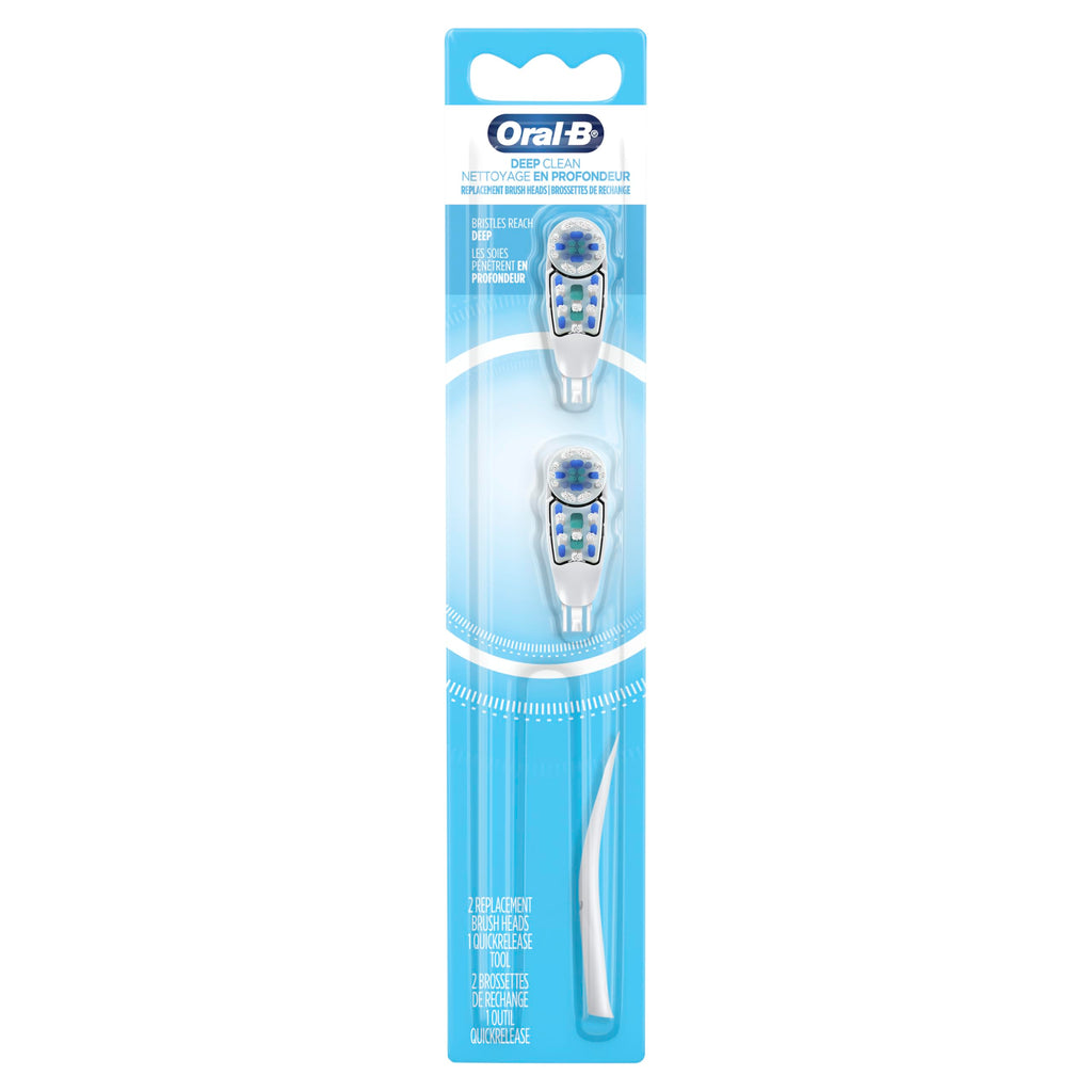 Buy now Oral-B Deep Clean Battery Powered Toothbrush Replacement Brush Heads Refill, Soft, 2 Count at indiglob india
