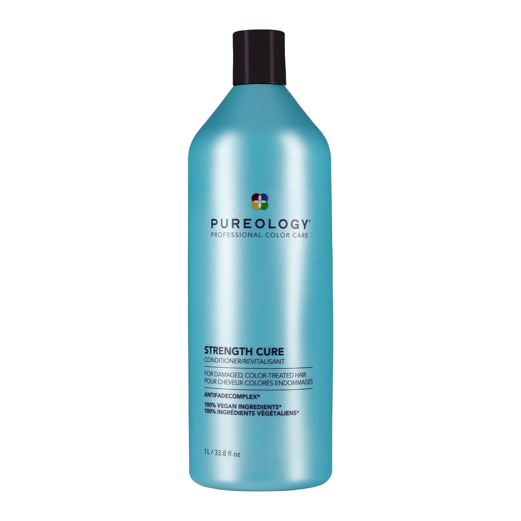 Pureology Strength Cure Conditioner - For Damaged or Color-Treated Hair, Reduces Breakage, Strengthens & Softens, With Sulfate-Free Formula, Vegan