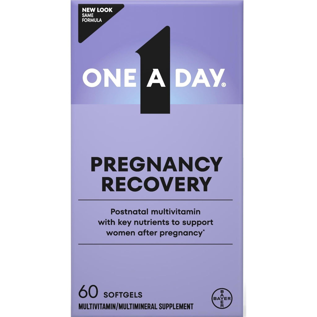 One A Day Postnatal Vitamins for Women, Postnatal Multivitamin with Folic Acid, Omega-3 DHA, B Vitamins, Support Immune Health, Breastfeeding, Post Partum Essential Nutrients for Women, 60 Ct