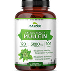 Zazzee Extra Strength Mullein Leaf 10:1 Extract, 120 Vegan Capsules | 4 Month Supply, Respiratory & Lung Support, Certified Kosher, 100% Pure Leaf Powder, Verbascum Thapsus, Non-GMO, Made in USA