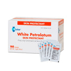 Globe White Petrolatum Jelly, 144 Pack, Skin Protectant, 5 g Packets