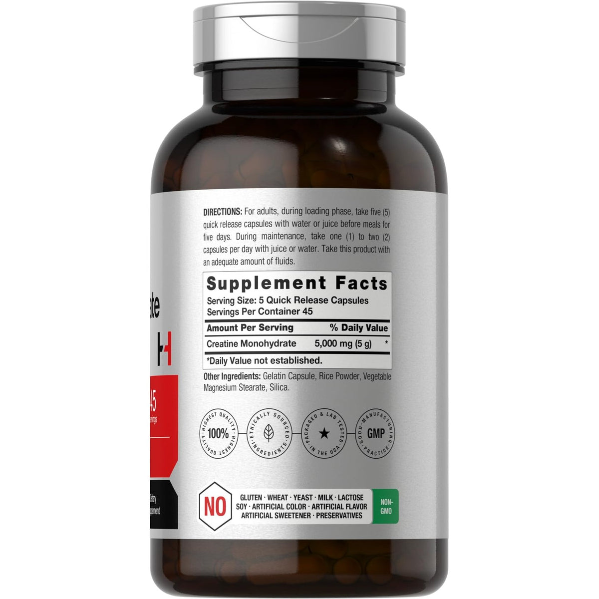 Horbäach Creatine Monohydrate | 5g | 225 Capsules