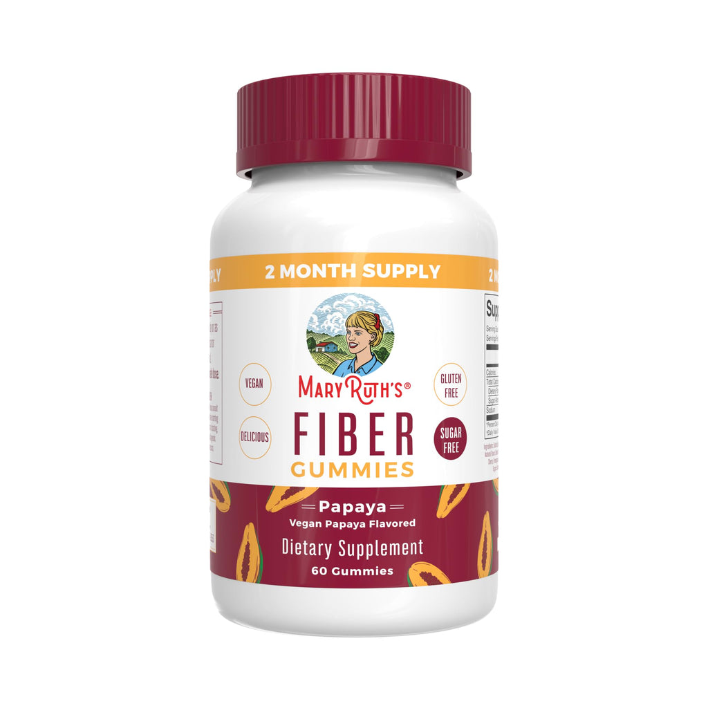 MARYRUTH'S Fiber Gummies for Adults, Sugar Free, 60 Count, 2 Month Supply | Soluble Fiber Supplement, Gut Health & Digestion Support, 3g Fiber per Gummy, Vegan