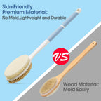 Buy now Back Scrubber Anti Slip Long Handle for Shower, Dual-Sided Back Brush with Stiff and Soft Bristles,Body Exfoliator for Bath or Dry Brush. at indiglob india