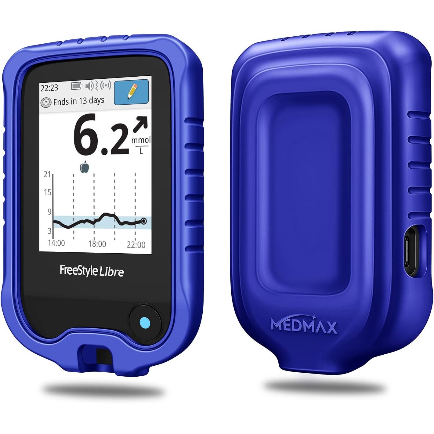 Buy now Silicone Case for Freestyle Libre 3 2 / Libre Reader, Lightweight Shockproof Anti Slip Protective Cover Soft Gel Skin with Raised Bezel (Black) Navy at indiglob india