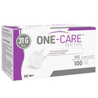 ONE-CARE Pen Tips, 31G x 5mm, Ultra-Fine, Twist-On Design, 100 Count