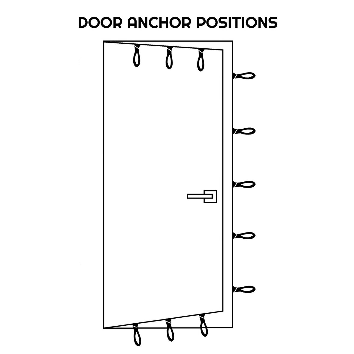 Extra Large Heavy Duty Door Anchor - Great for Resistance Bands, Physical Therapy Bands, and Closed Loop Bands