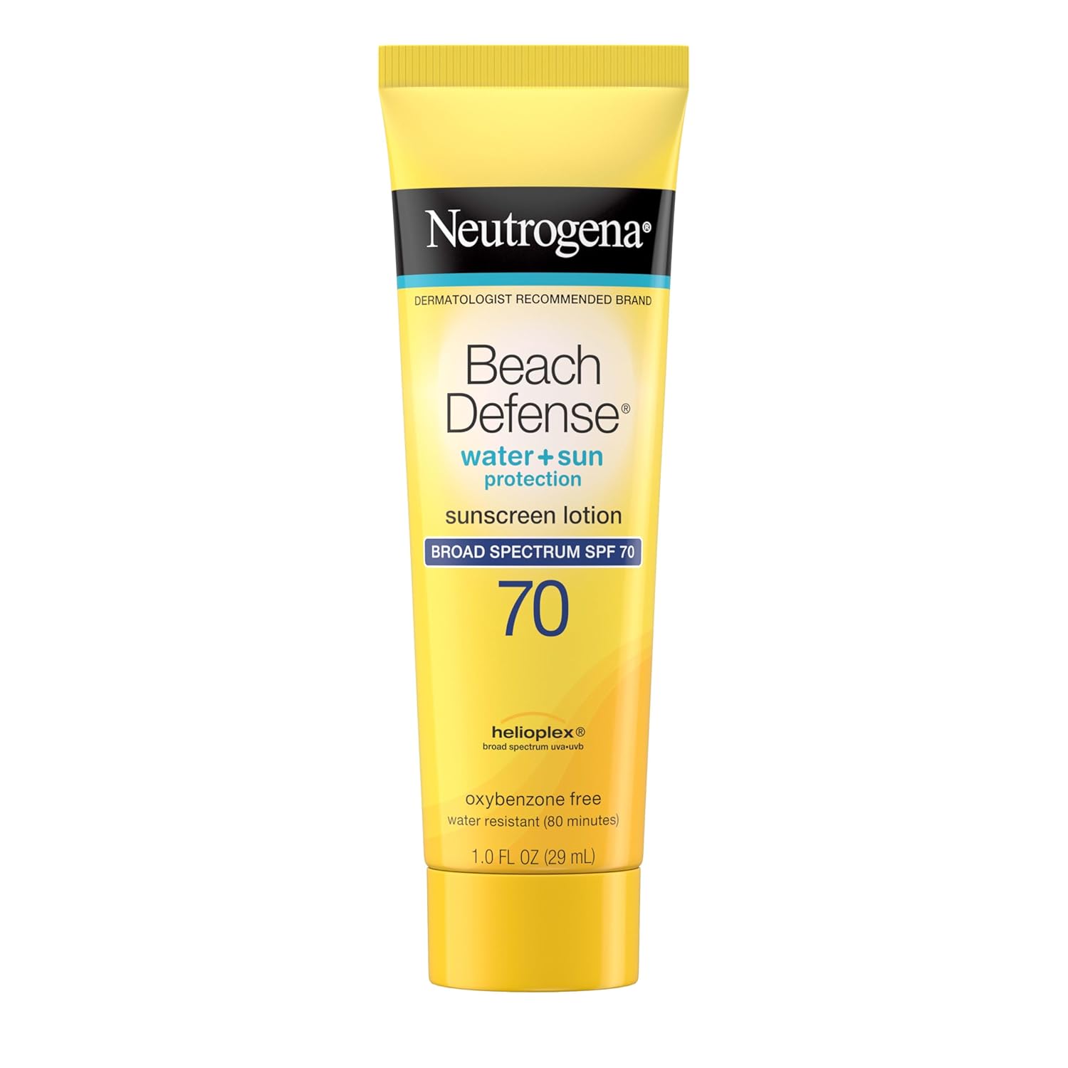 Buy now Neutrogena Sunscreen Lotion Beach Defense SPF 70, Face & Body Sunscreen, Broad Spectrum, Fast Absorbing, 6.7 Fl Oz, Water Resistant 80 Min, Oil-Free, Oxybenzone & Octinoxate Free 1 Fl Oz (Pack of 48) SPF 70 at indiglob india
