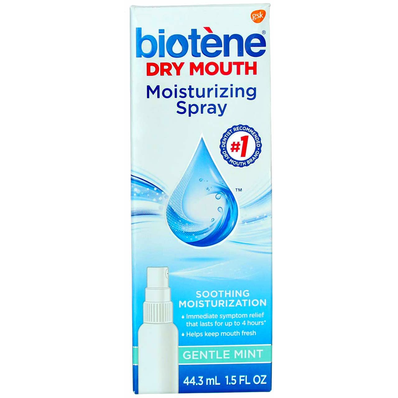 Buy now biotene Moisturizing Mouth Spray Gentle Mint, 1.5 FL OZ (Pack of 4 0.75 Fl Oz (Pack of 2) at indiglob india