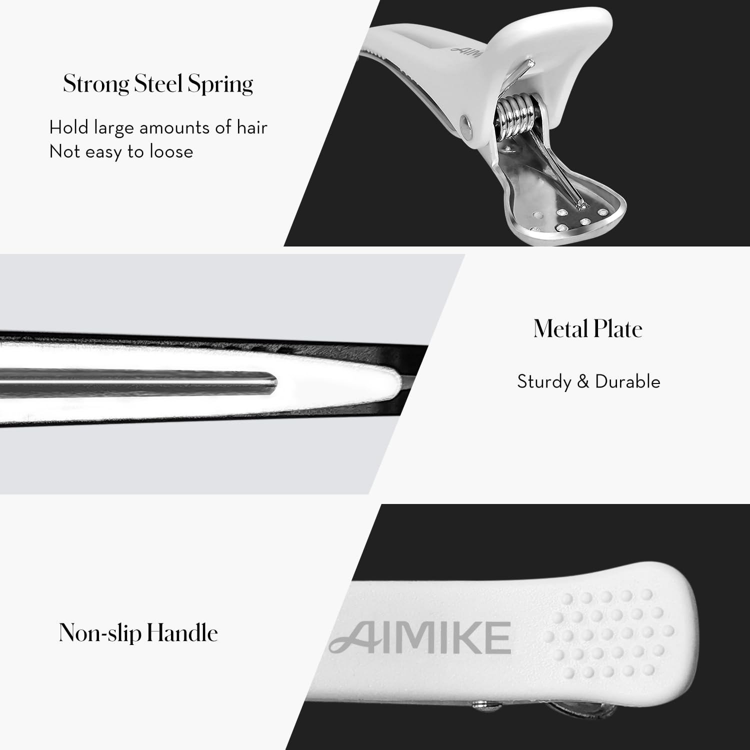 Buy now AIMIKE Hair Styling and Sectioning Accessories - 12 Pack Non-Slip Silicone Hair Clips for Thick and Thin Hair, Professional Salon Quality at indiglob india
