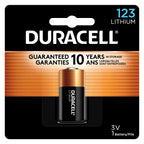 Buy now Duracell CR123A 3V Lithium Battery, 2 Count Pack, 123 3 Volt High Power Lithium Battery, Long-Lasting for Home Safety and Security Devices, High-Intensity Flashlights, and Home Automation 1 Count at indiglob india