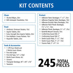 First Aid Only SmartCompliance 50-Person OSHA Compliant First Aid Kit for Business and Office Spaces - Large Plastic Cabinet - Emergency Supplies for Cuts, Bruises, and Scrapes - 245 Pieces
