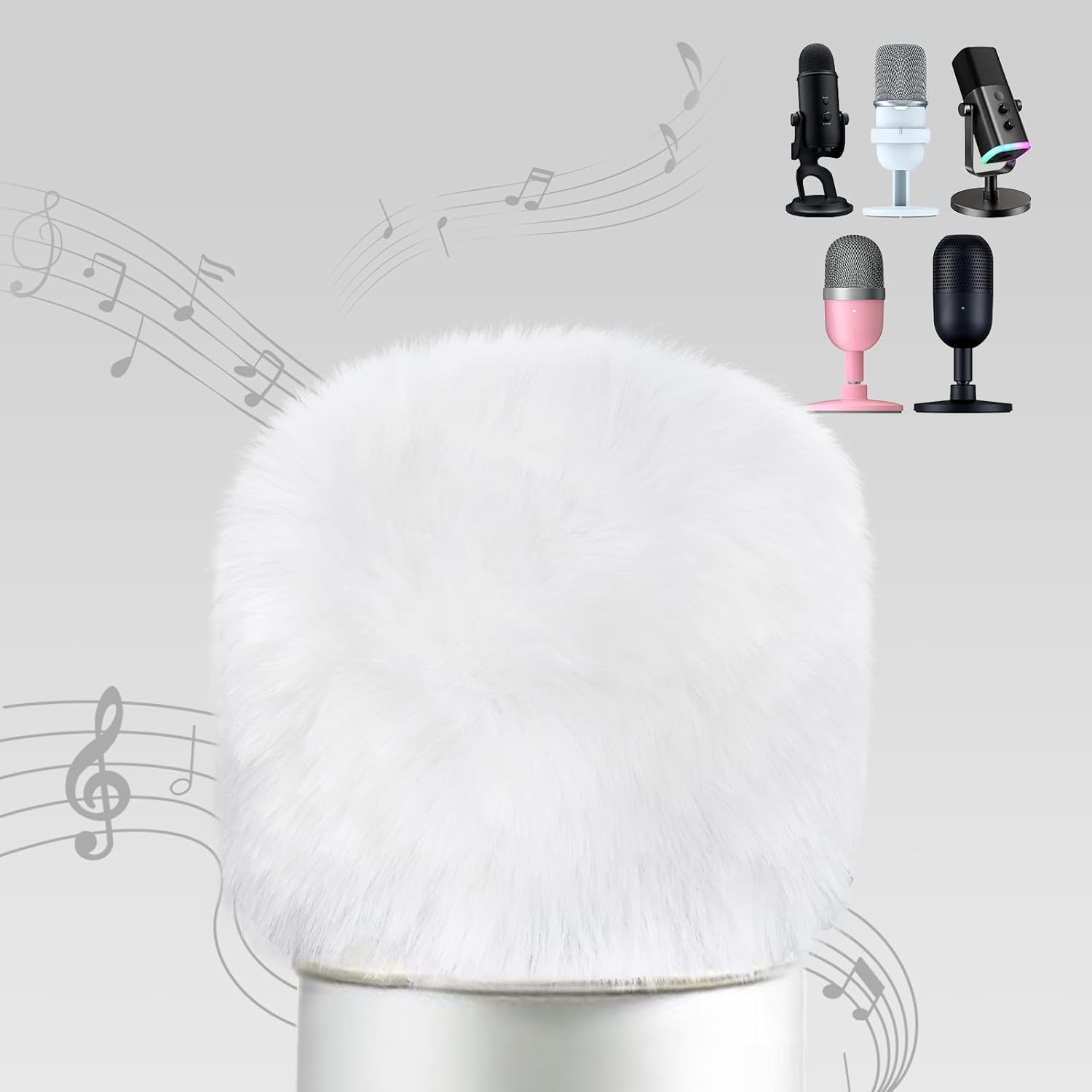 Buy now YOUSHARES 2PCS Blue Yeti Pop Filter for Blue Yeti Microphone, Yeti Foam Windscreen with Dead Cat Blue Yeti Mic Cover for Yeti Mic and Blue Yeti Pro USB Microphone White Furry Wind Muff for Blue Yeti at indiglob india