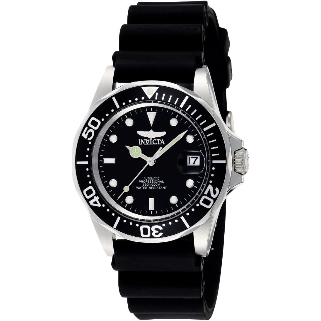 Buy now Invicta Men's Pro Diver Automatic Watch with Polyurethane Strap, Black (Model: 9110) Default at indiglob india