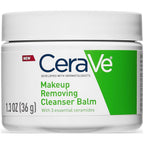 CeraVe Cleansing Balm, Hydrating Makeup Remover with Jojoba Oil, 1.3oz | Travel Makeup Remover Balm with Ceramides Gently Melts Waterproof Mascara and Acts As A Soothing Eye Makeup Remover