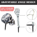 AISENO Realistic Skeleton Stakes Halloween Decorations for Lawn Stakes Garden Halloween Skeleton Decoration Outdoor