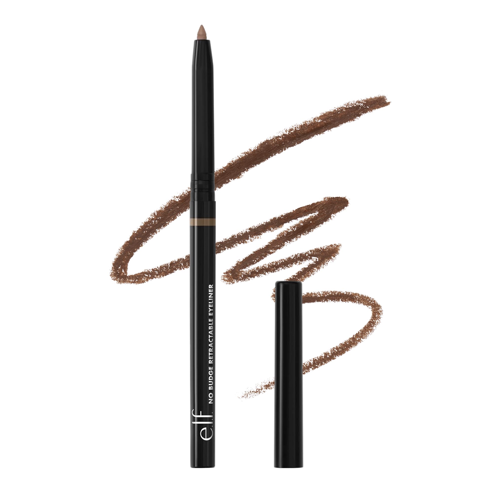 e.l.f. No Budge Retractable Eyeliner, Creamy, Ultra-Pigmented & Waterproof, Creates Bold & Defined Lines, Vegan & Cruelty-Free, Black