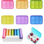 Buy now 7 Piece Set Pill Organizer 6 Times a Day, Weekly Daily Travel Medicine Organizer Portable 7 Day 42 Compartments Pill Box with Moisture-Proof Pill Case Travel Pill Container for Vitamins,Supplements at indiglob india
