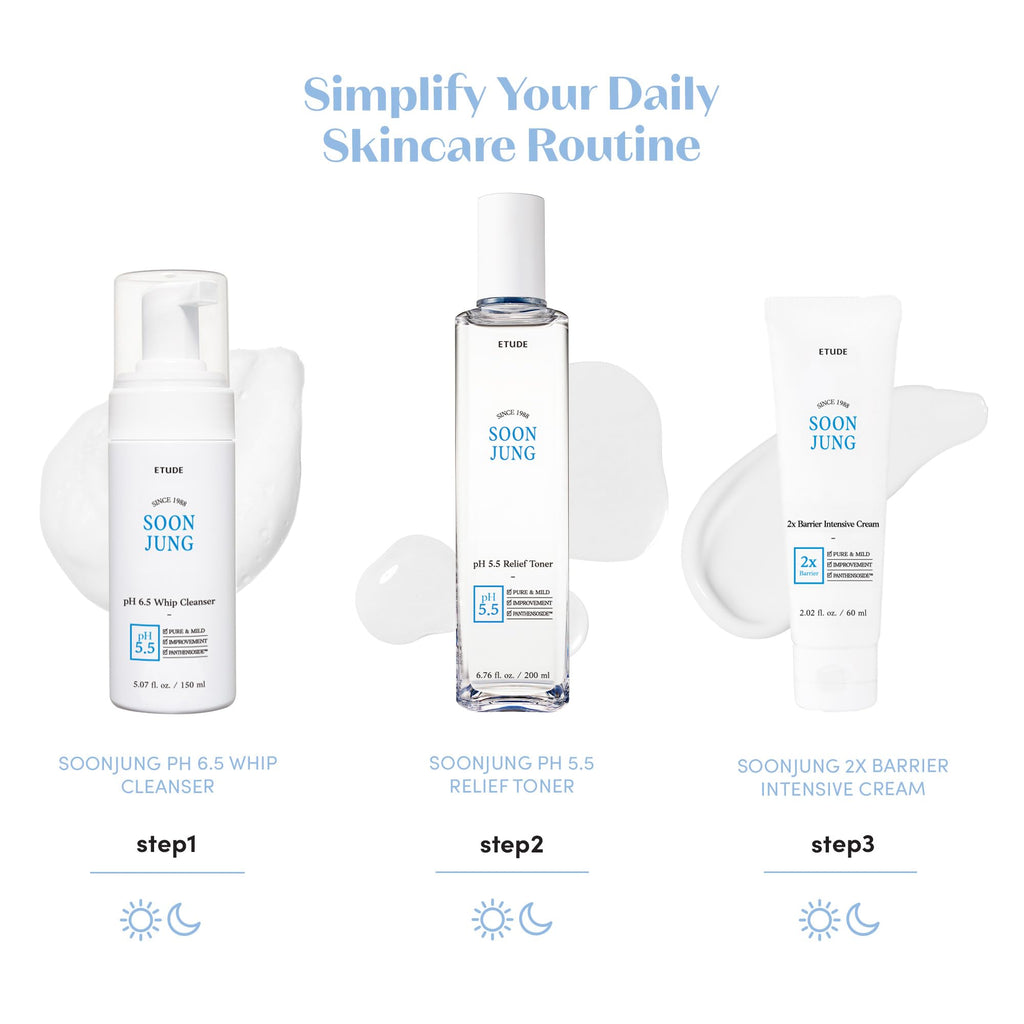 ETUDE SoonJung pH 6.5 Whip Face Cleanser for Sensitive Skin, 5.07 fl oz | Vegan, non-comedogenic face cleanser creates mild microfoam to cleanse sensitive skin without stripping moisture.