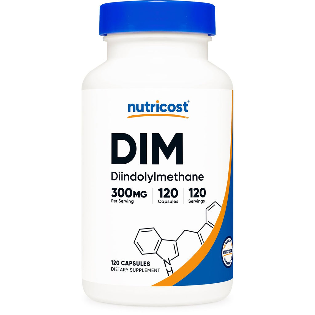 Nutricost DIM Plus BioPerine 300mg, 120 Vegetarian Capsules | Up to 4 Month Supply, Max Strength DIM Supplement, Diindolylmethane