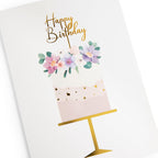 Birthday Cards for Women Happy Birthday Card, Birthday Card for Wife, Mom & Girlfriend, Elegant 5x7 Gold Foil Card