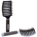 Buy now Boar Bristle Hair Brush set â€“ Curved and Vented for Wet and Dry Detangling Hair Brush for Women Long, Thick, Thin, Curly & Tangled Hair Vent Brush - Stocking Stuffers Gift kit at indiglob india