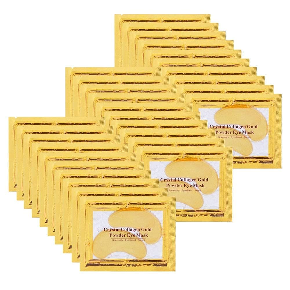 24K Gold Under Eye Collagen Patches, 30 Pairs