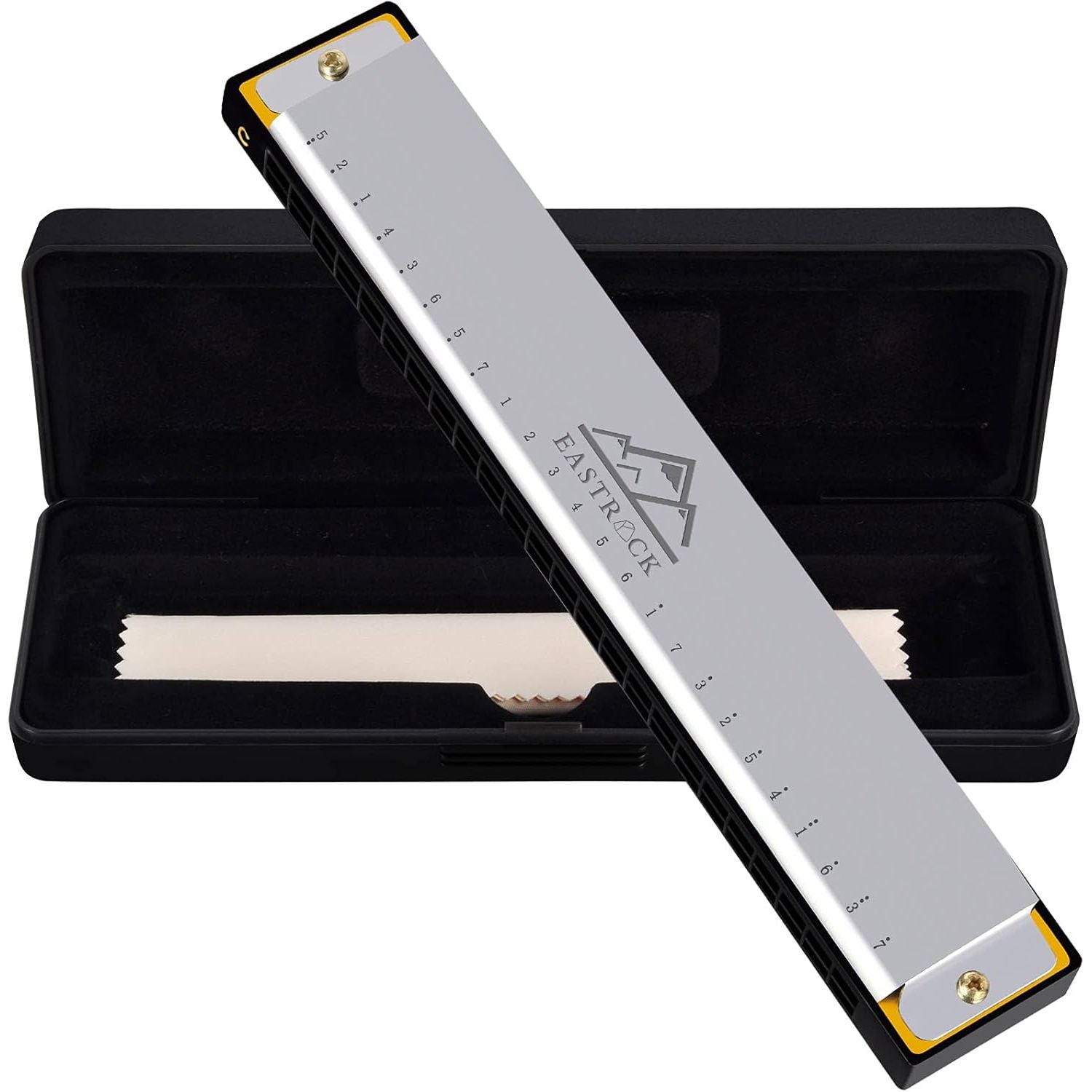 Buy now EastRock Blues Harmonica 24 Hole C Key with Case, Mouth Organ Harp, Diatonic Harmonica for Beginner, Adult, Kids, Professional, Students, Friends, Gifts 24hole at indiglob india
