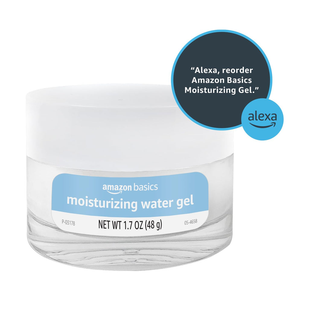 Amazon Basics Moisturizing Water Gel with Hyaluronic Acid, Refreshing, 1.7 Ounces, 1-Pack