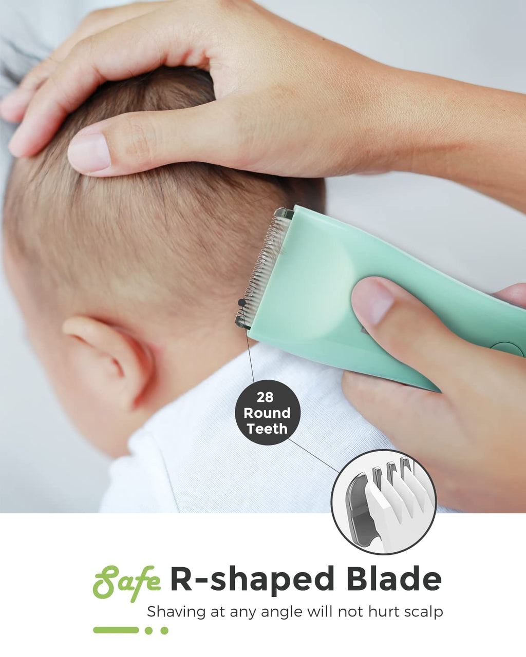 Quiet Baby Hair Clippers for 0–12Y with Hair Cutting Kit