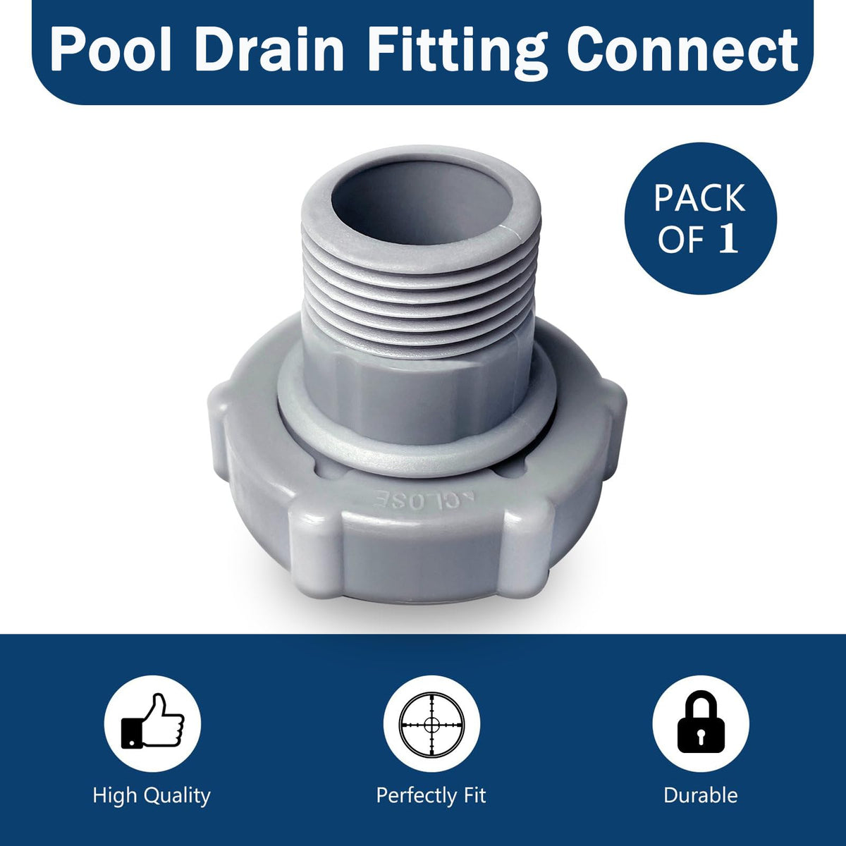 Pool Drain Fitting Connects fits for Coleman Pools