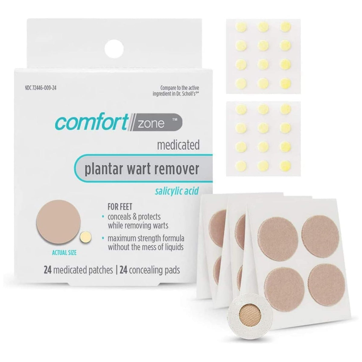 Comfort Zone Plantar Wart Remover Kit, Salicylic Acid, 24 Count