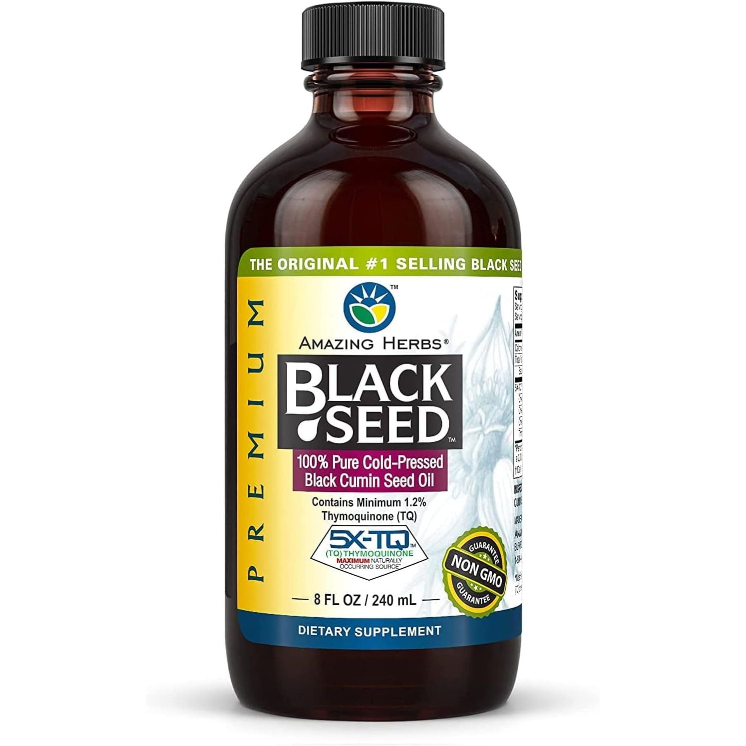 Buy now Amazing Herbs Premium Black Seed Oil - Cold Pressed Nigella Sativa Aids in Digestive Health, Immune Support, Brain Function, Joint Mobility, Gluten Free, Non GMO - 1 Fl Oz 8 Fl Oz (Pack of 1) Premium at indiglob india