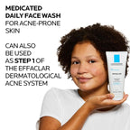 La Roche-Posay Effaclar Medicated Acne Face Wash with Salicylic Acid, 6.8oz | 2% salicylic acid cleanser with LHA and glycerin. Oil free foaming face wash helps clear acne and target excess oil.