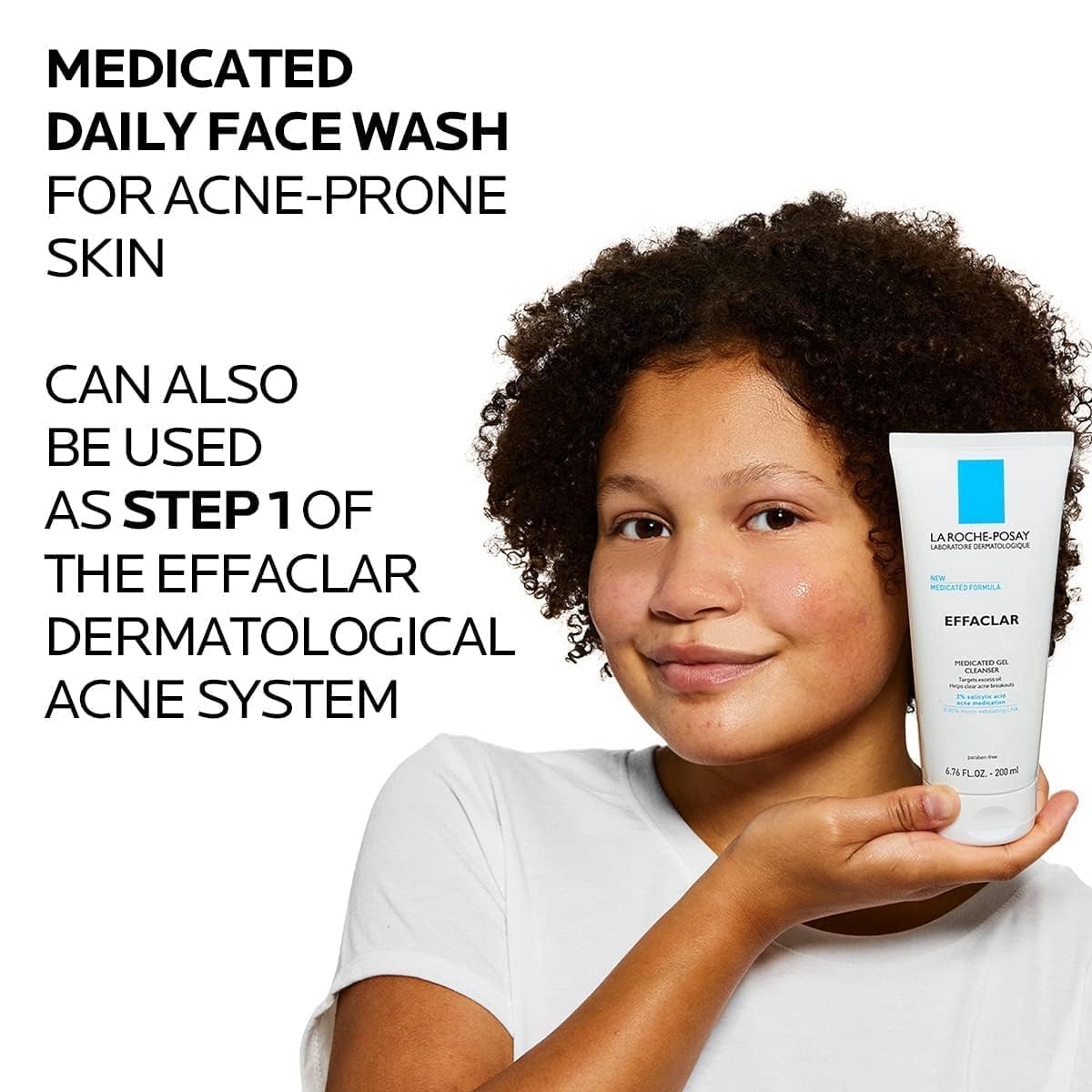 La Roche-Posay Effaclar Medicated Acne Face Wash with Salicylic Acid, 6.8oz | 2% salicylic acid cleanser with LHA and glycerin. Oil free foaming face wash helps clear acne and target excess oil.