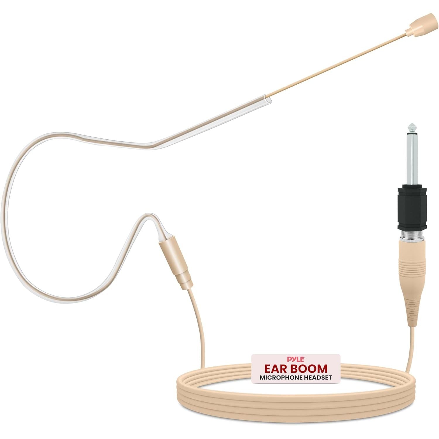 Buy now PYLE-PRO Over Ear Boom Microphone Headset - Professional Hands Free Omnidirectional Wired Audio Condenser Microphone Headset w/ 3.5mm / 1/4" Adapter, 1.2m Cable, and Windscreen - PMEM1 (Beige) Headset at indiglob india