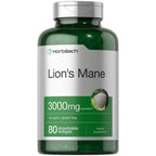 Horbäach Lions Mane Mushroom Supplement | 80 Softgel Capsules | Non-GMO & Gluten Free Extract Formula