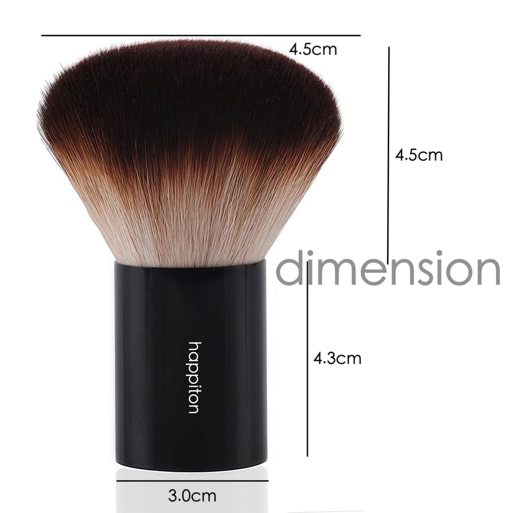 Kabuki Face Brush for Powder Foundation & Blush Blending & Buffing with Aluminum Handle