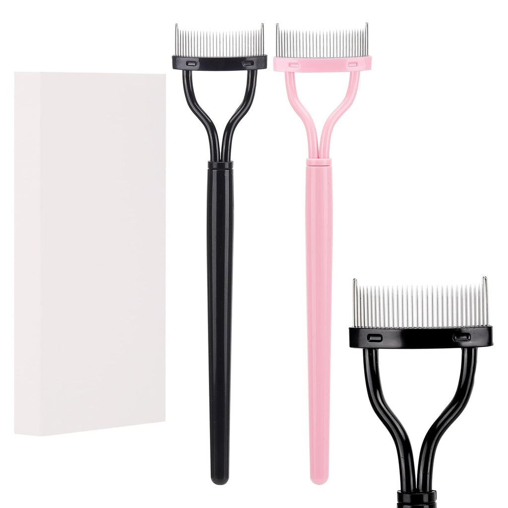 2 Pcs Eyelash Separator Tool Mascara Brushes Eyelash Comb Separator Definer Lash Comb for Combing, Separating Lashes
