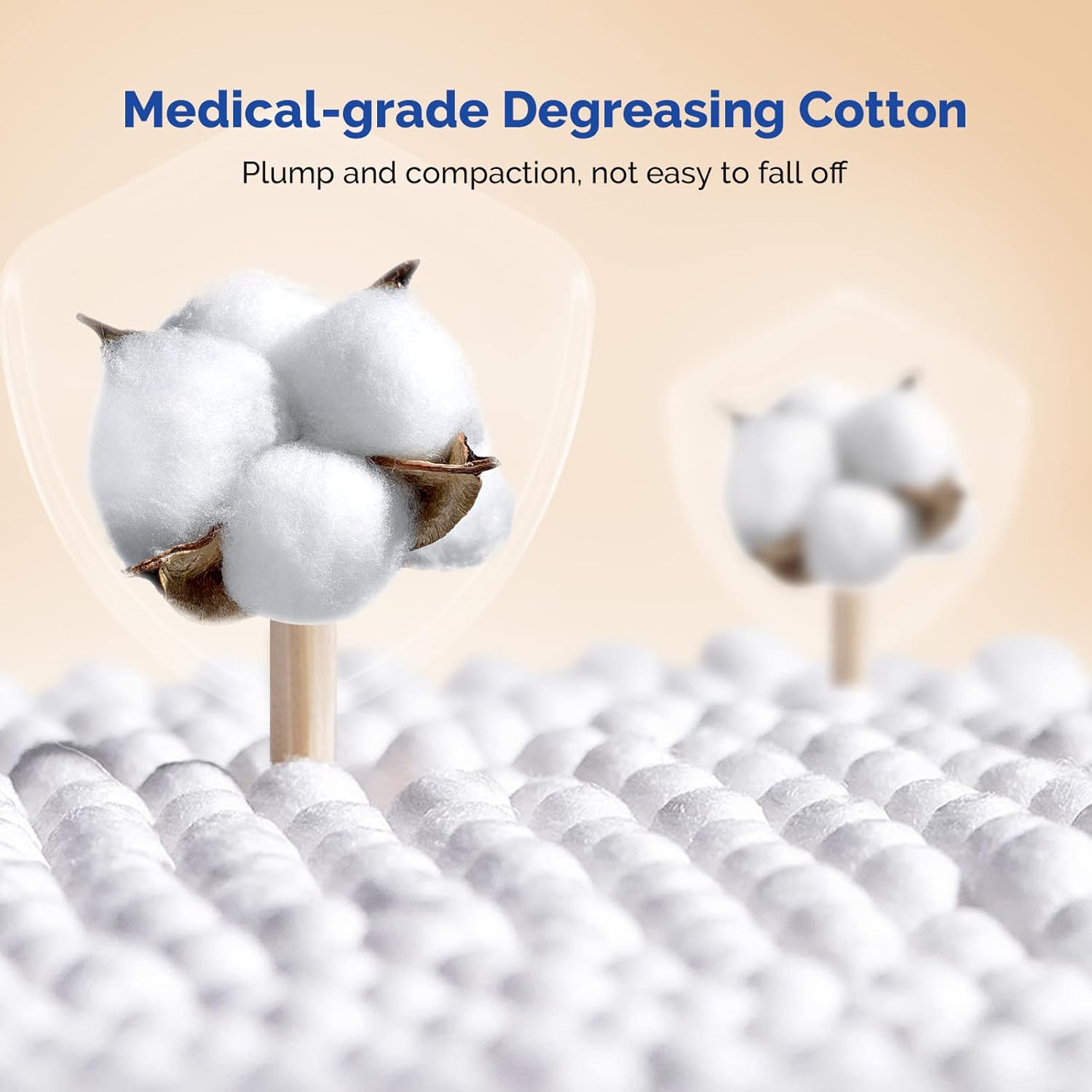 Buy now JMU Medical Cotton Swabs, Cotton Swabs with Wooden Sticks, 1000 Count at indiglob india