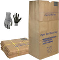 30 Gallon Lawn & Leaf 2-Ply Heavy-Duty Yard Waste Compost Refuse Paper Bags, Eco-Friendly, Tear Resistant, Self Standing, Biodegredable, Made in USA, 15 Count