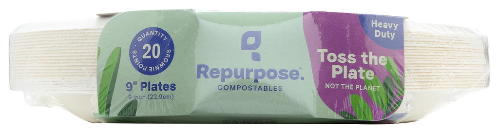 Repurpose Compostable 9 Inch Plates 20 Count, 20 CT