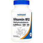 Nutricost Vitamin B12 (Methylcobalamin) 5000mcg, 240 Capsules, Gluten Free | Vegetarian Caps, GMO-Free, B12 Supplement