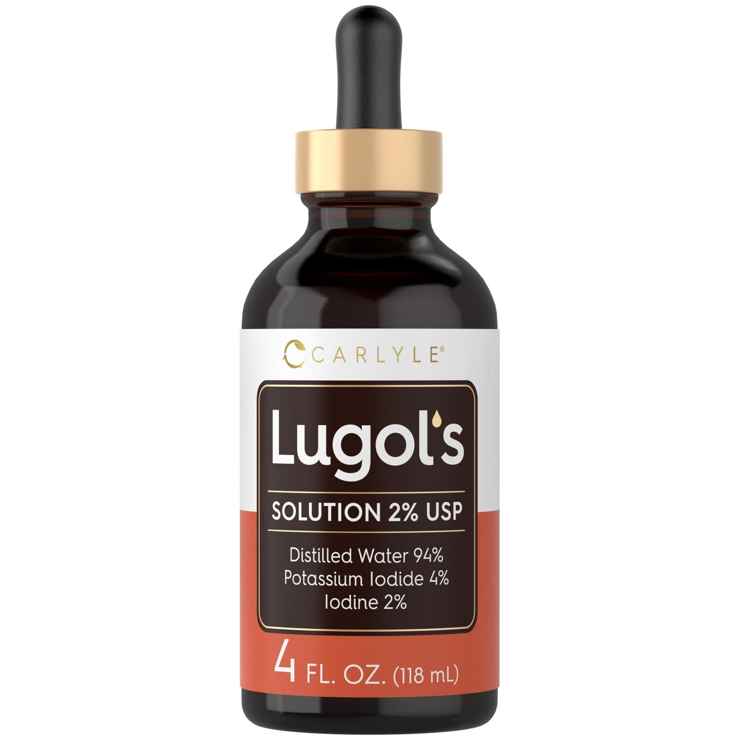 Carlyle Lugols Iodine 2 Percent | 2 fl oz (Pack of 1) | Potassium Iodide and Iodine Solution 2% Liquid Drops