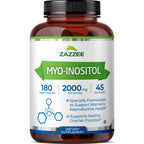 Zazzee Myo-Inositol Capsules, 2000 mg per Serving, 240 Vegan Capsules | Ideal Dosage for 40:1 Ratio, Certified Kosher, Hormone Balance & Healthy Ovarian Function Support, Non-GMO, Made in the USA