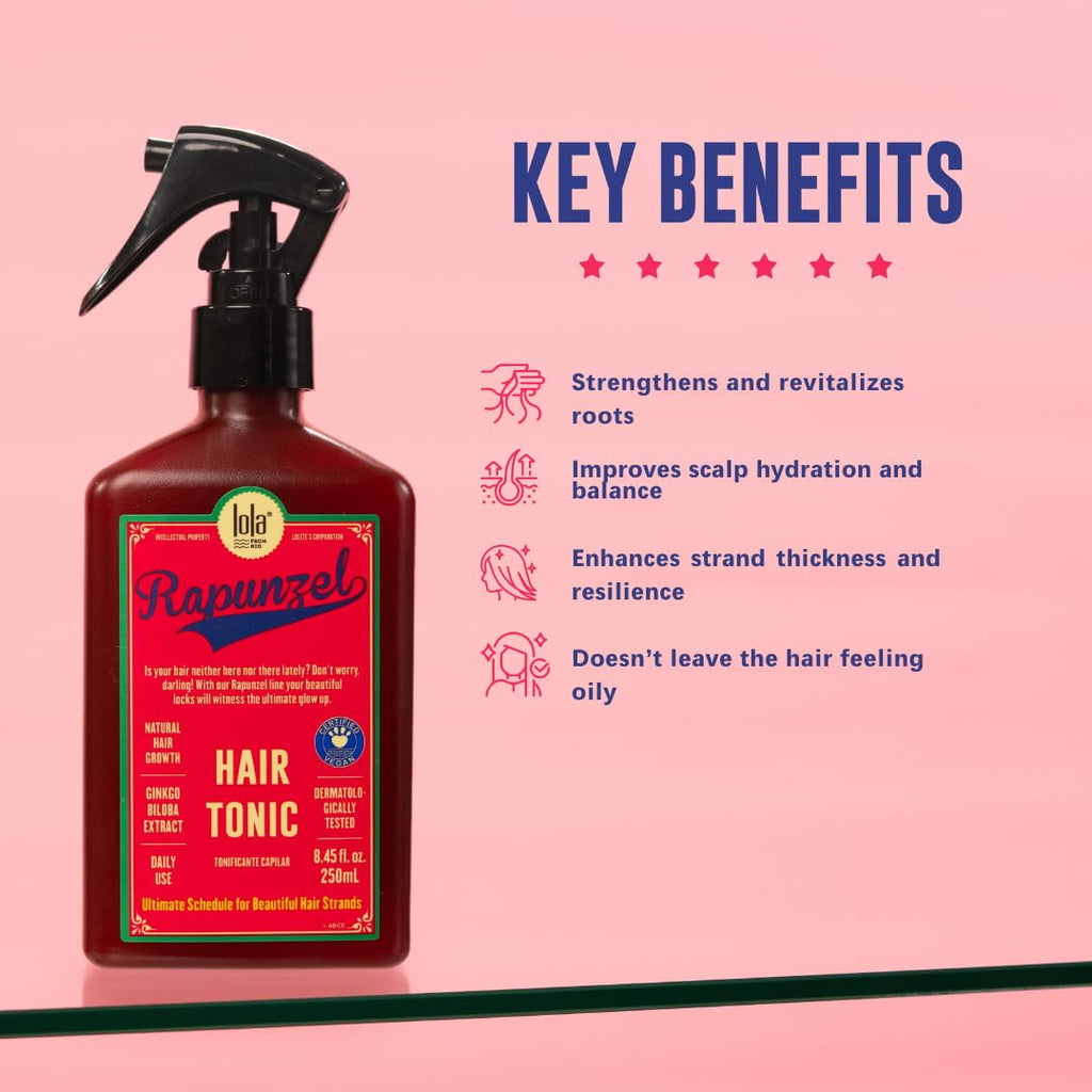 Lola From Rio – Rapunzel Hair Tonic Spray for Women – Hair Strengthening Treatment – Thickening Spray for Fine Hair – Supports Fuller, Healthier-Looking Hair – 8.45 fl oz