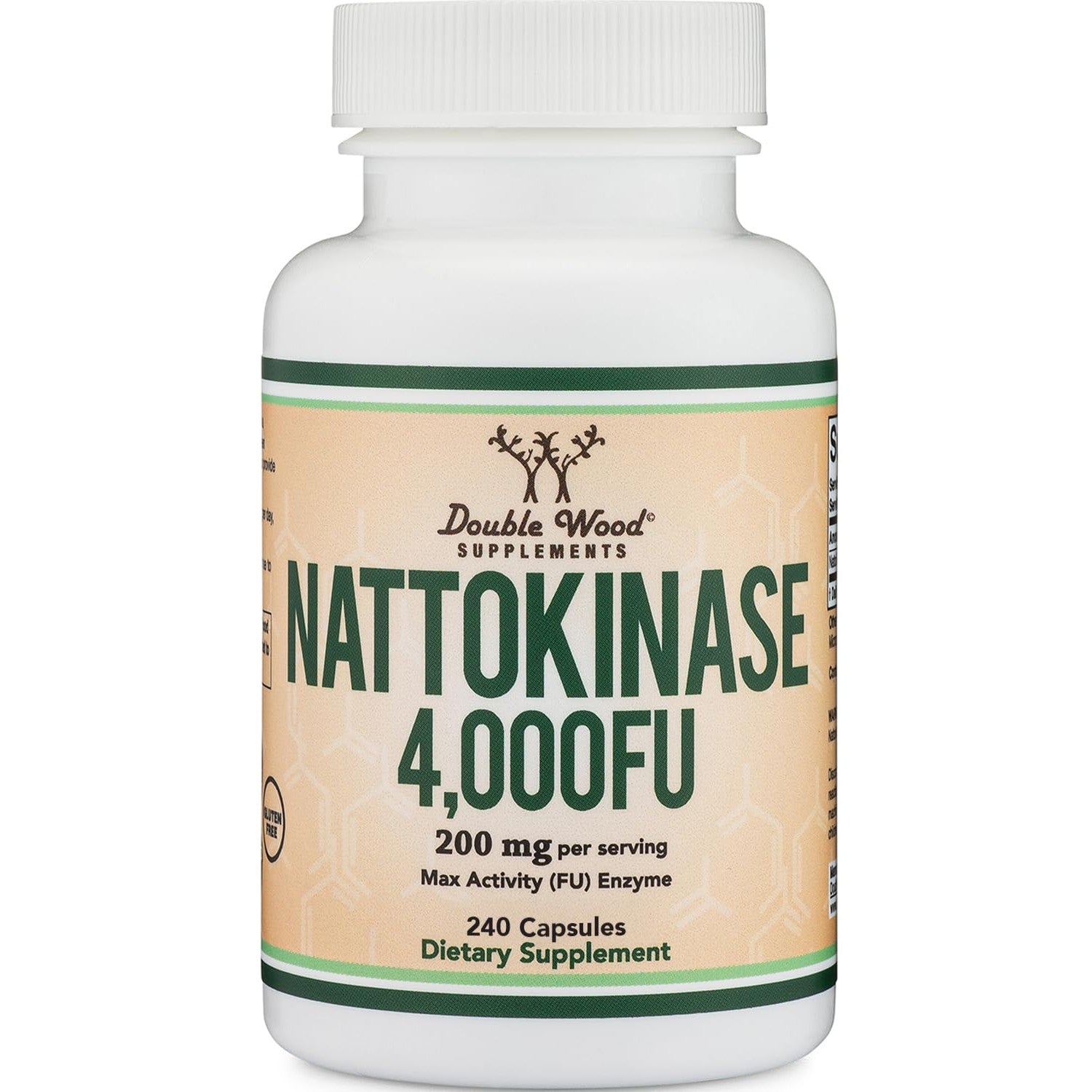 Nattokinase 2,000 FU, Cardiovascular + Blood Pressure Support, 120 Capsules | Blood Flow + Circulation Support, Fibrinolytic Enzyme, Nattokinase Supplement, Two Capsules for 4000 FU, Third-Party Tested