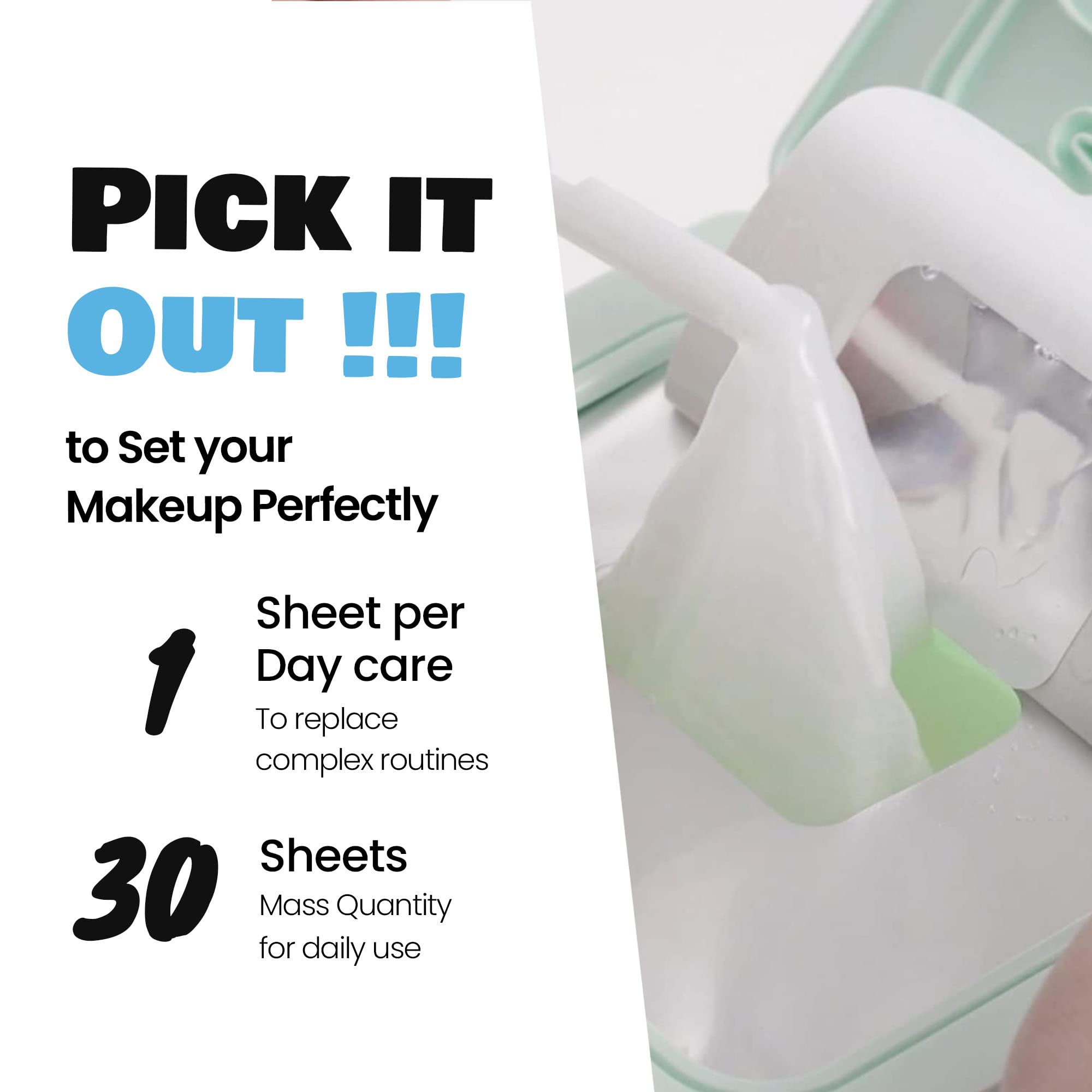 Buy now DEWYTREE Pick and Quick Refreshing Aqua Mask 30 Sheets | Moisturizing Sheet Masks for Face w/Hyaluronic Acid | Gentle Korean Sheet Mask Skin Care w/Amino Acids | Hydrating Face Mask Sheets at indiglob india