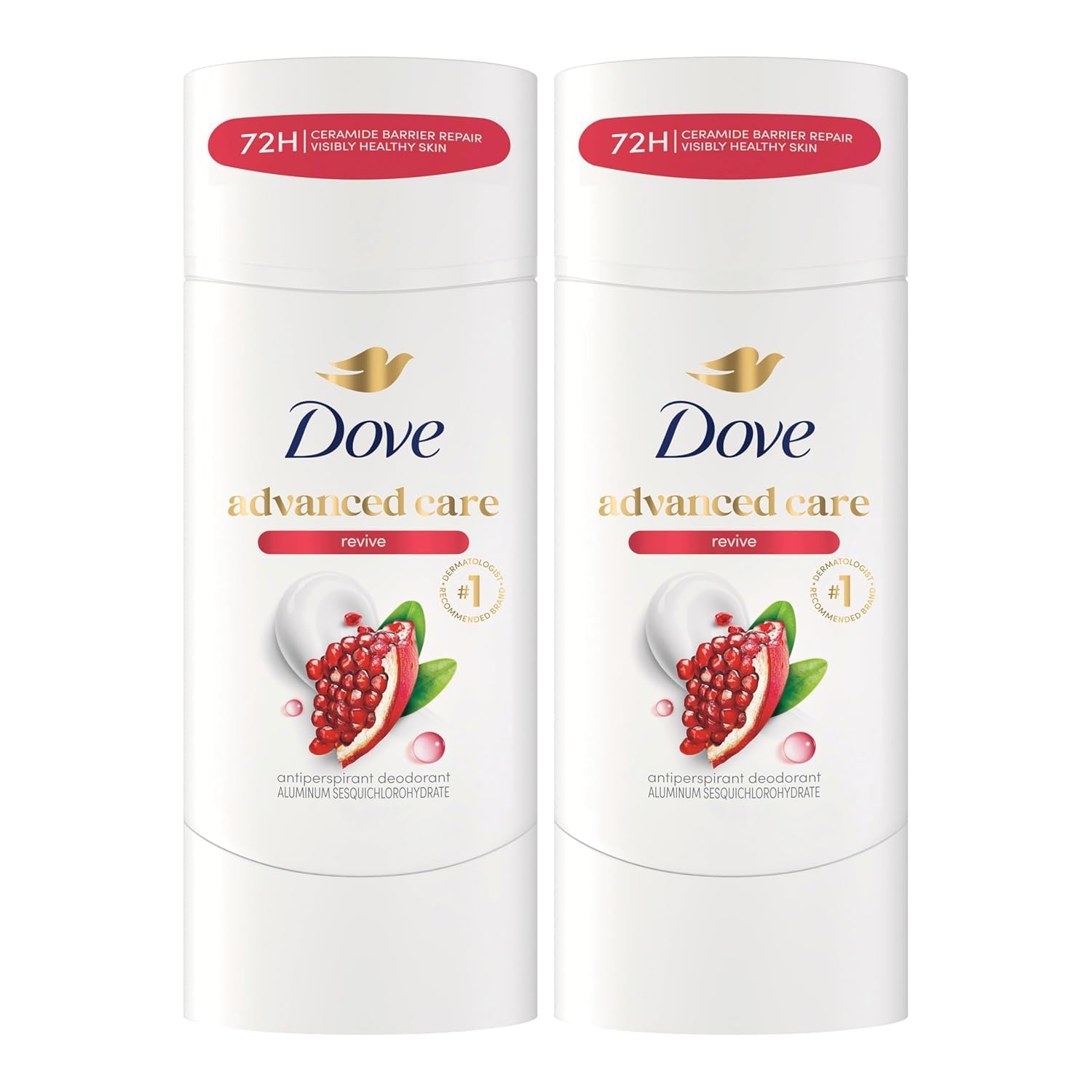 Dove Advanced Care Antiperspirant Stick Revive Pomegrante 2PK 2.6 oz | Advanced Care 72 hour sweat and odor protection for Women