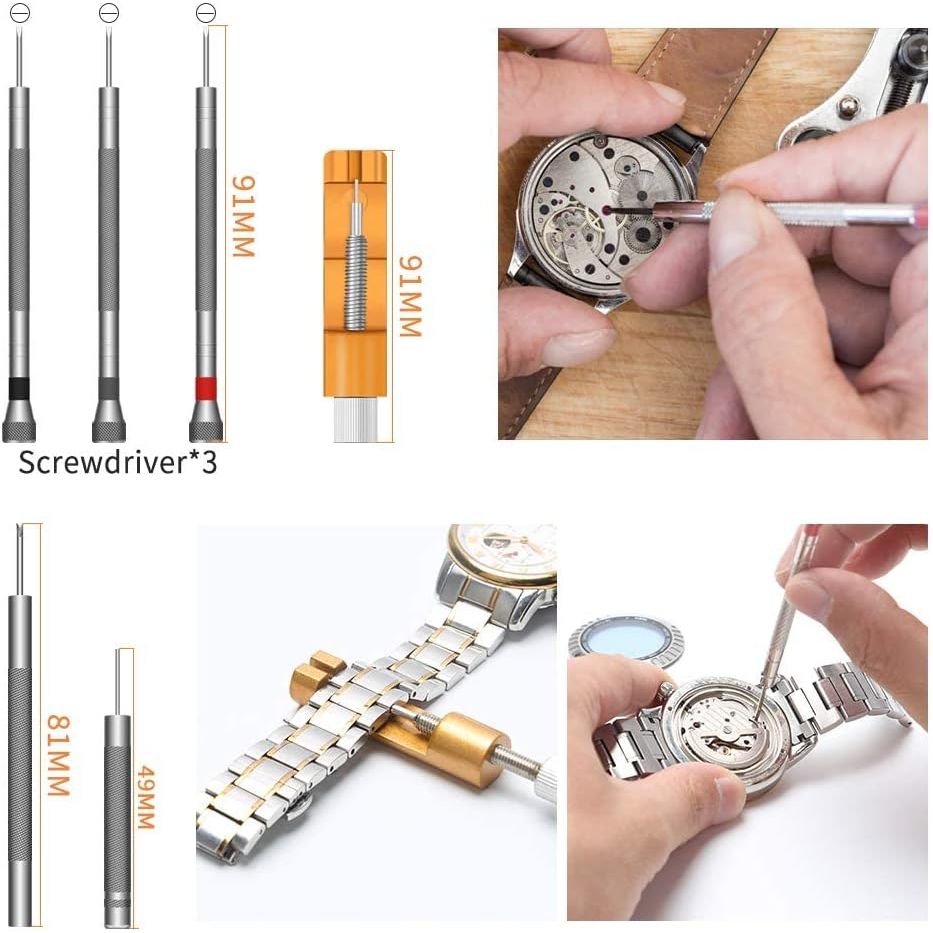 Buy now Kingsdun Watch Battery Replacement Tool Kit, 168Pcs Watches Repair Band Strap Link Pins Remover Adjustment Repairing Tools Sets with Carrying Case & Manual at indiglob india
